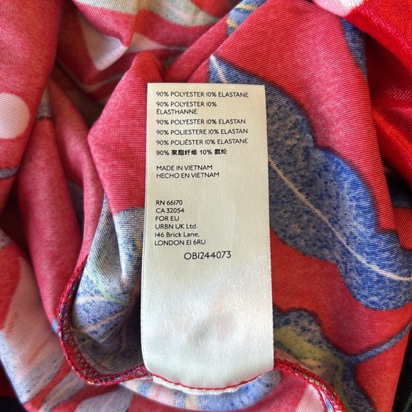 Anthropologie Red Pleated Midi Skirt - Picture 6 of 7